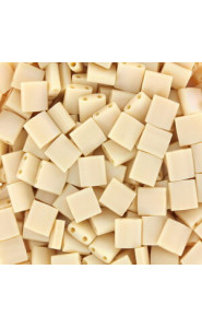 Miyuki tila 5x5mm beads - Matted opaque pear ab TL-493FR